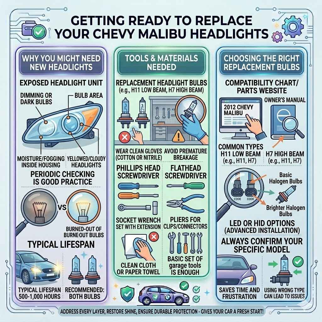 Getting Ready to Replace Your Chevy Malibu Headlights