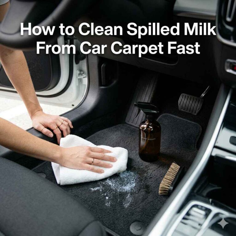 How to Clean Spilled Milk From Car Carpet Fast