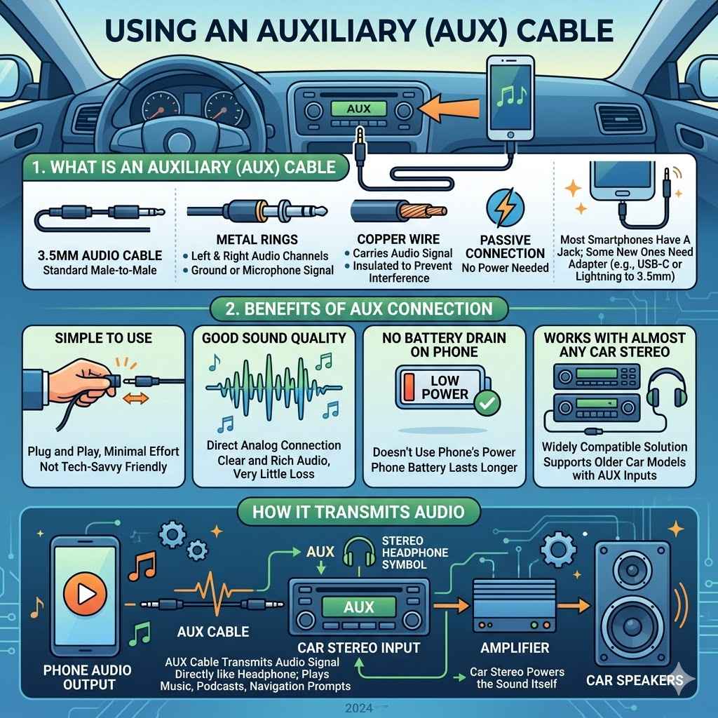 Using An Auxiliary (AUX) Cable