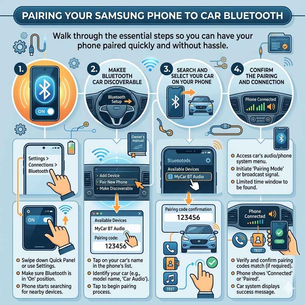 Pairing Your Samsung Phone To Car Bluetooth