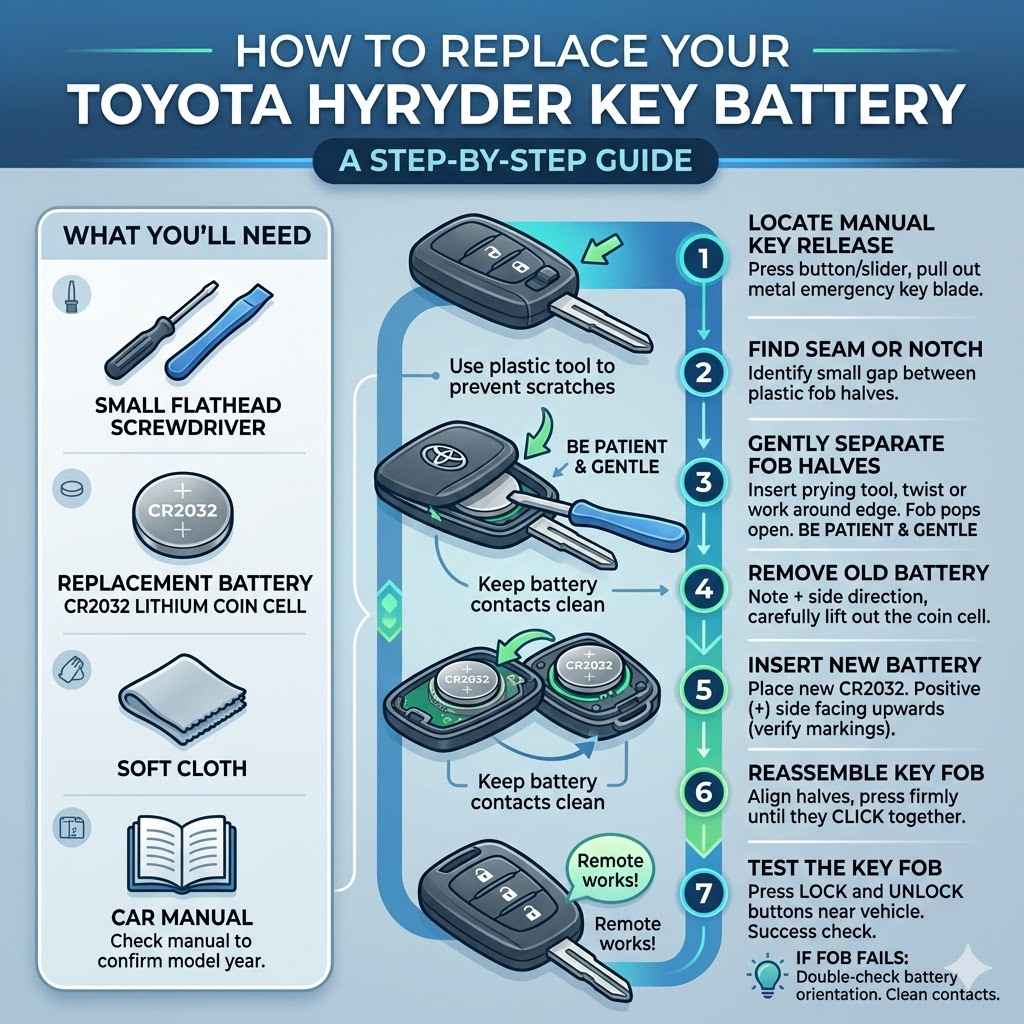 Replacing Your Toyota Hyryder Key Battery