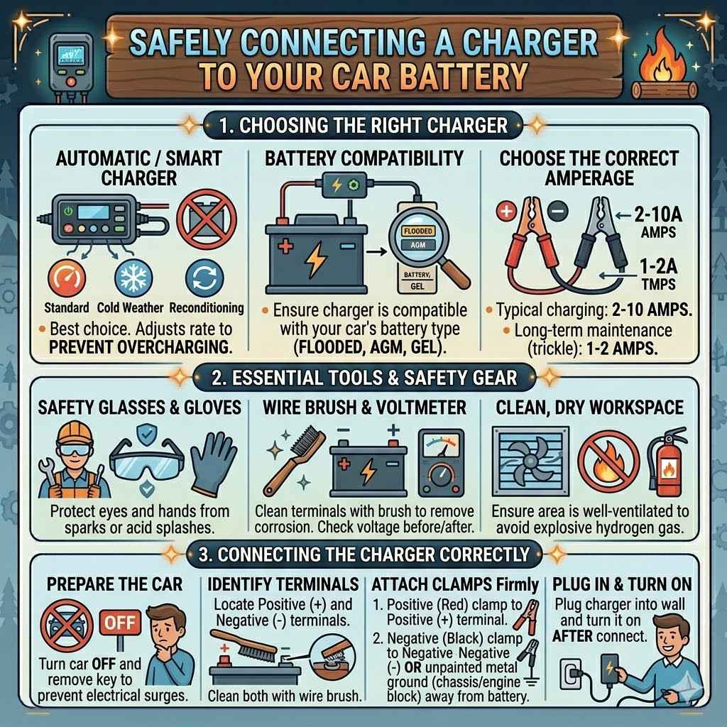 Safely Connecting A Charger To Your Car Battery