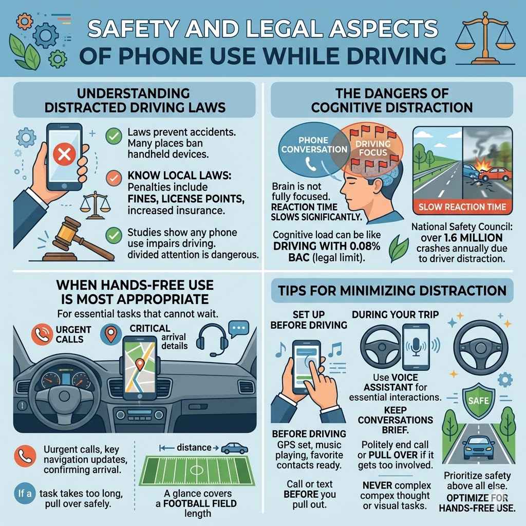 Safety and Legal Aspects of Phone Use While Driving