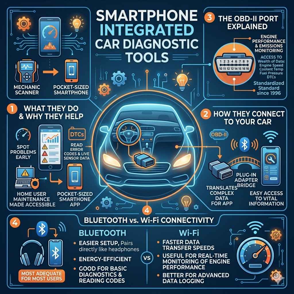 Smart Phone Integrated Car Diagnostic Tools
