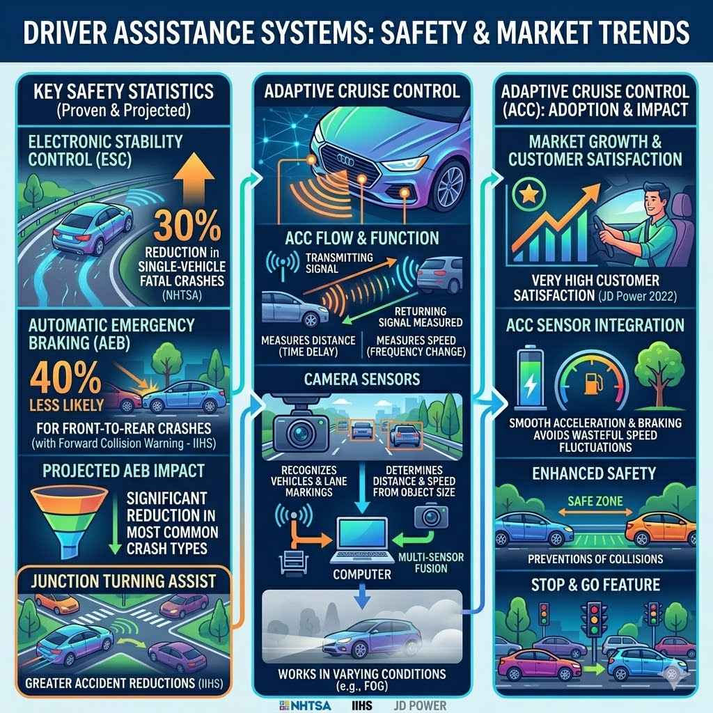 Statistics on Driver Assistance Systems