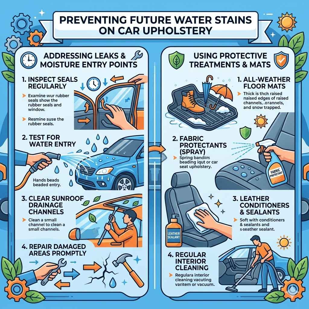Preventing Future Water Stains on Car Upholstery