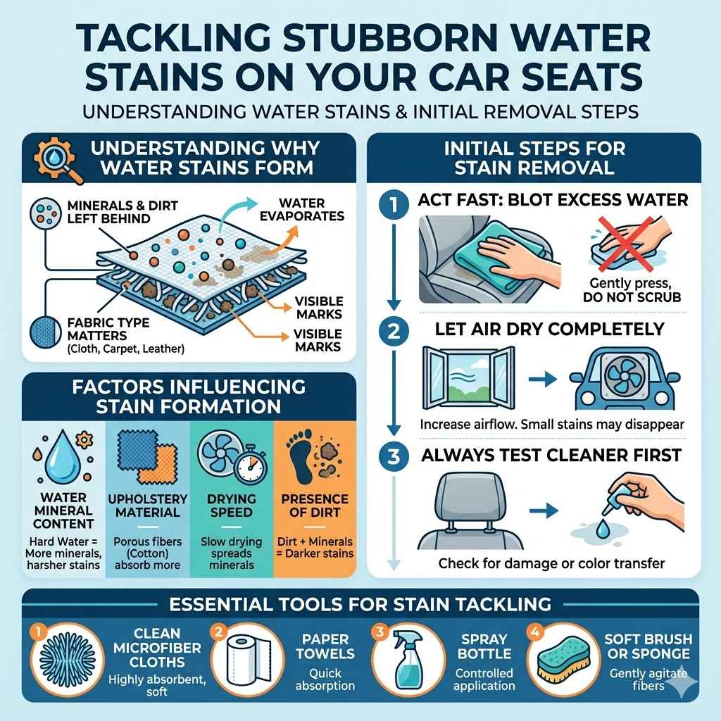Tackling Stubborn Water Stains On Your Car Seats