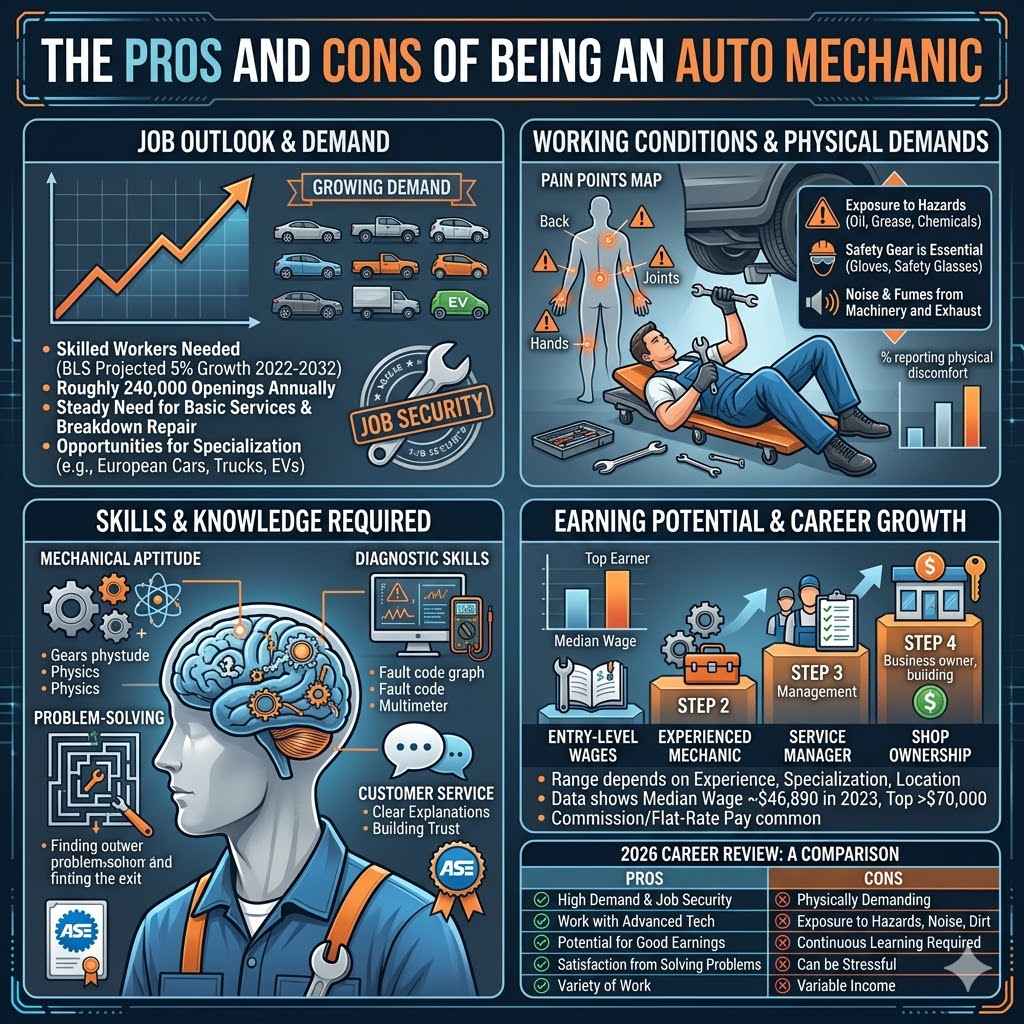 The Pros and Cons of Being an Auto Mechanic