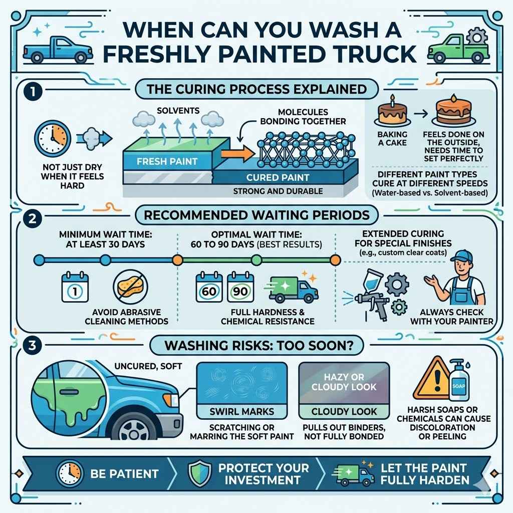 When Can You Wash a Freshly Painted Truck