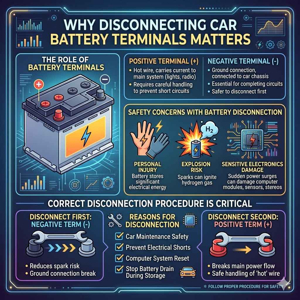 Why Disconnecting Car Battery Terminals Matters