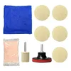 SHMZK 10 PCS Glass Polishing Kit, Windscreen Glass Scratch Removal Kit with 100g Cerium Oxide Powder