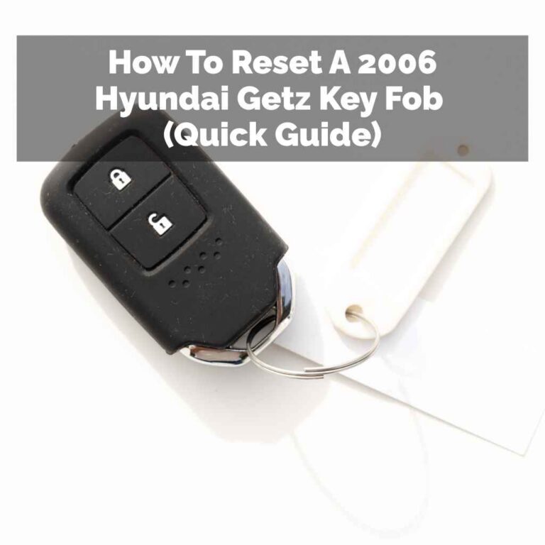 How To Reset A 2006 Hyundai Getz Key Fob