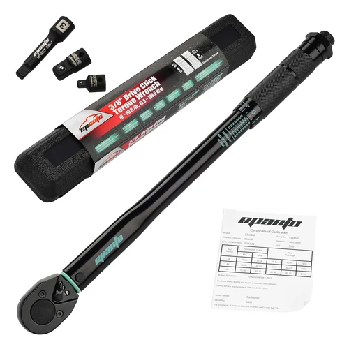 EPAuto 3/8-Inch Drive Click Torque Wrench, 10-80 Ft-lb./ 13.6-108.5 Nm | 3/8-Inch Drive Click Torque Wrench, 10-80 ft-lb