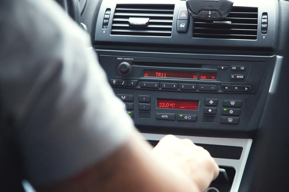 Car dashboard infotainment and radio display