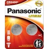 Panasonic CR2450 3V lithium coin cell batteries, 2-pack in child-resistant packaging