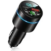 RIWUSI Bluetooth FM transmitter with USB-C and USB-A charging ports