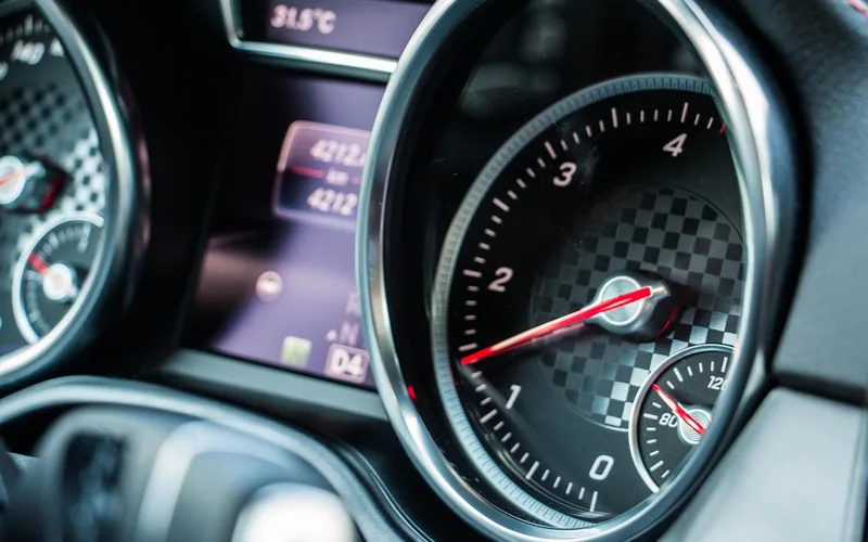 Car instrument cluster with tachometer and trip display Car instrument cluster with tachometer and trip display