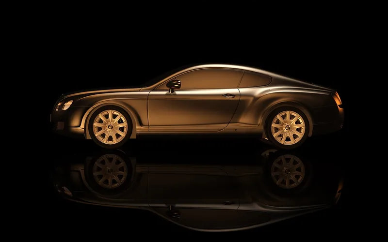 classic coupe car side view showing characteristic sloping roofline design
