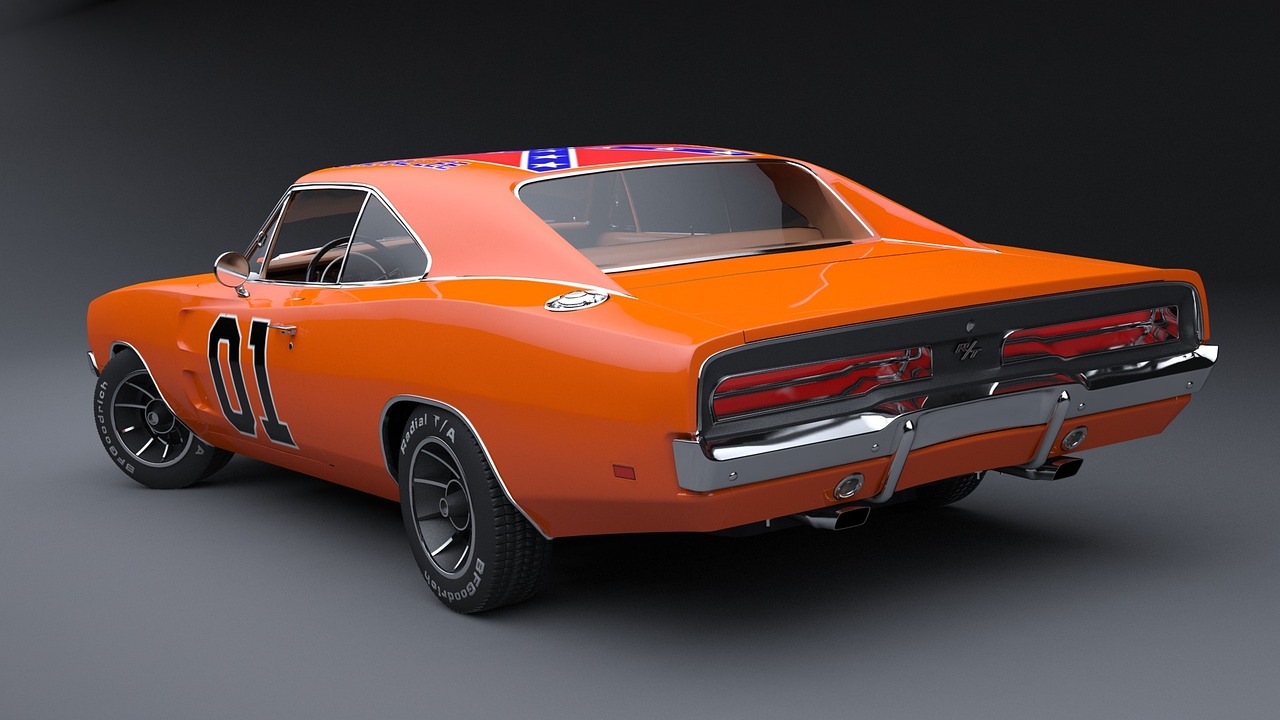 1969 Dodge Charger General Lee — the iconic orange muscle car from Dukes of Hazzard 1969 Dodge Charger General Lee orange muscle car from Dukes of Hazzard