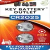 CR2025 key fob battery 2-pack replacement