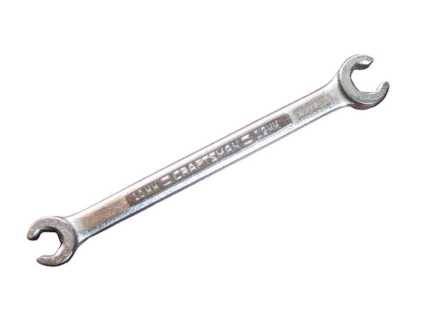 A combination wrench, a basic tool used in auto repair