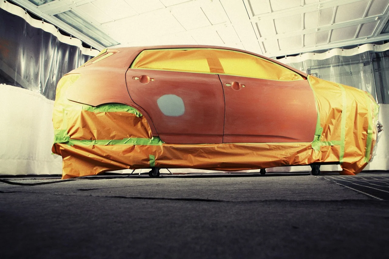 Automotive sanding and paint repair for clear coat peeling
