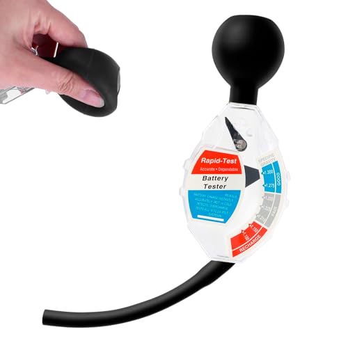 Rapid battery hydrometer tester for checking electrolyte density