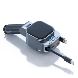 Bluetooth 5.3 Car Adapter, 96W FM Transmitter, Retractable Charger