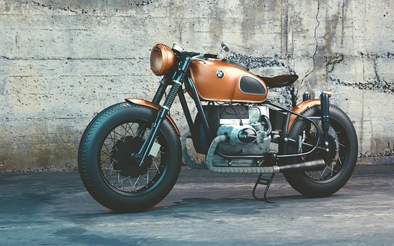 Vintage BMW motorcycle representing early BMW manufacturing history before the Quandt family rescue