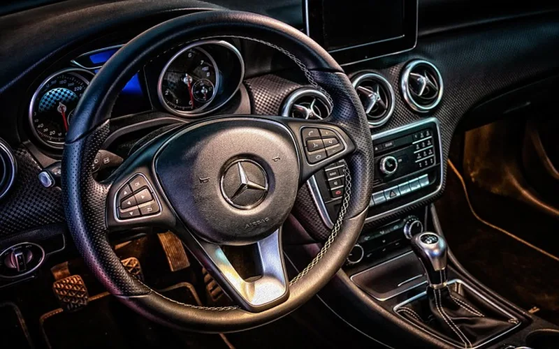 Car Bluetooth adapter installation in dashboard for wireless audio