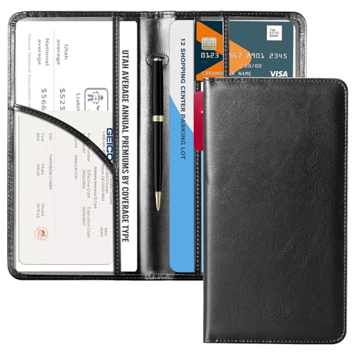 CoBak car registration and insurance holder vehicle glove box organizer