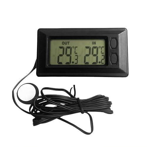 Riloer Mini Car Digital Thermometer, Fahrenheit or Celsius M