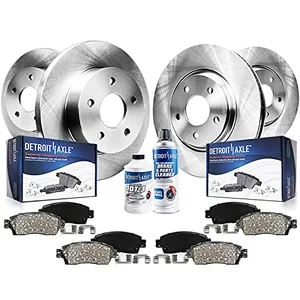 Detroit Axle Front & Rear Rotors Pads Brake Kit