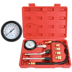 Engine cylinder compression tester gauge kit