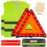 XOOL Emergency Warning Triangle & Safety Vest Kit