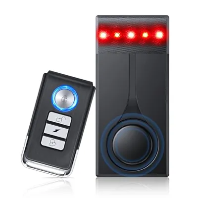 108dB Car Alarm System, Vehicle Anti-Theft Vibration Sensor Alarm & Red Light, Wireless Remote Anti Theft Car Device with Magnetic Install Design for Car, Truck (Upgrade 4.0)