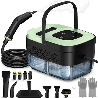 Steam Cleaner, Portable Steamer for Cleaning with 16pcs Accessories, 6-Level Adjustable and 15s Heat-Up, Handheld Steam Cleaner for Home, Tile, Dirt,