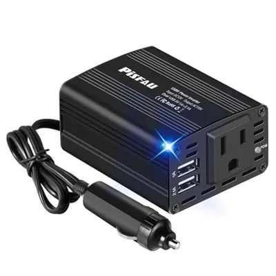 150W Power Inverter 12V DC to 110V AC Car Plug ...