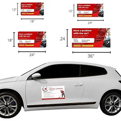 2 Pack Custom Car Magnet | Personalized Your Business with Full Color Image, Text and Logo | Custom Magnetic Signs for Vehicles | Custom Car Magnets for Businesses (Large Car Magnets Rounded Corners)