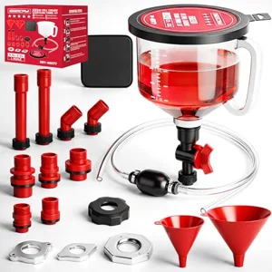 22-Piece No-Spill Coolant Filling Funnel Kit and Sip