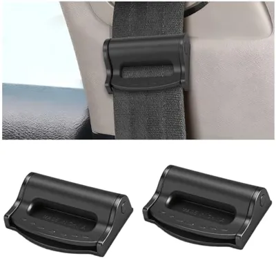 2PCS Seat Belt Adjuster Clip, Shoulder Neck Strap Locking Clips for Adults Kids...