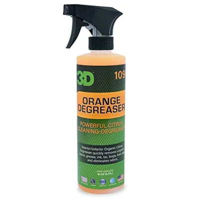 3D Orange Degreaser – Citrus-Based Car Cleaner for Oil, Grease, Grime & Adhesives – Water-Based, Non-Corrosive, Eco-Friendly, Interior & Exterior Use - 16 Fl oz