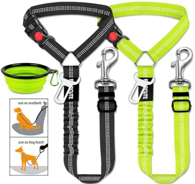 3-Piece Dog Car Seat Belt Set
