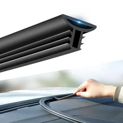 5.24Ft Car Windshield Trim Seal Strip for Dashboard - Dust & Soundproofing Rubber Seal Strip for Comfortable Driving - Universal Cuttable Automotive Weather Stripping Fits Car