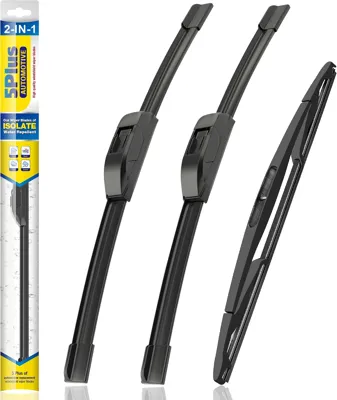 5 PLUS® Windshield Wiper Blades Replacement for 2017-2007 Jeep Wrangler Windshield Wipers (Pack of 3), Automotive Replacement Windshield Wiper Blades For My Car Water Repellent-15