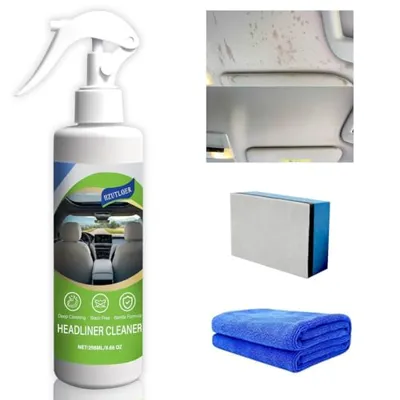 8.66 OZ (256 ml) Car Ceiling Cleaner,Headliner Cleaner,Multifunctional Car Interior Cleaner Spray,Car Roof Fabric Cleaner,Multi Purpose Deep Cleaner for Leather,Fabric,Plastic of Car and Home