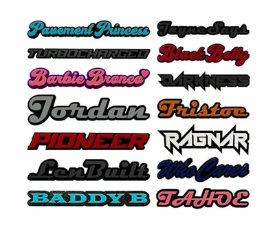 Custom Text Car Badge (Layered Acrylic) – Personalized ...