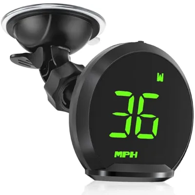 ACECAR Digital GPS Speedometer New HUD Car Head Up Display LCD Display with MPH Digital Speed Compass Direction Driving Distance Altitude Overspeed Alert for All Vehicle