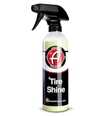 Adam's Polishes Tire Shine 16oz - Easy to Use Spray Tire Dressing W/ SiO2 for Glossy Wet Tire Look w/No Sling | Works on Rubber, Vinyl & Plastic | USA Made