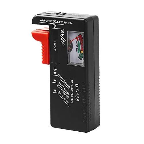 VTECHOLOGY 1Pcs Battery Tester Checker, Universal Battery Checker Model BT-168for AA AAA C D 9V 1.5V Button Cell Batteries Smal Electrical Equipment (Requires No Battery for Operating)